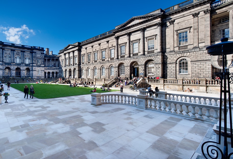 Students on the University of Edinburgh campus